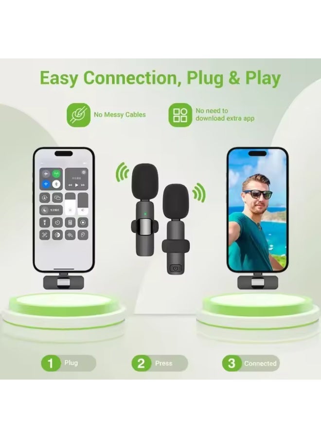 K9 Dual Wireless Microphone For iPhone Devices Professional Microphone For Mobile Phone and Live Broadcast - Image 2